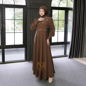 Demore Gamis Busui Muslim Wanita Fashion Dress Mewah Polos Aplikasi Payet